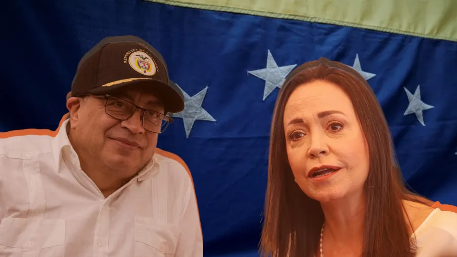 María Corina Machado a lancé un appel urgent au président Gustavo Petro sur les élections au Venezuela - crédit Gaby Ora/REUTERS - Miguel Gutiérrez et Rayner Peña/EFE