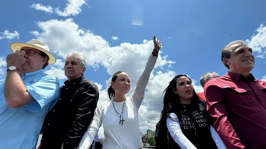 María Corina Machado dirige la marche contre la fraude chaviste à Caracas : “Aujourd'hui, nous avons fait l'histoire, nous sommes unis ici et dans 300 villes du monde.”