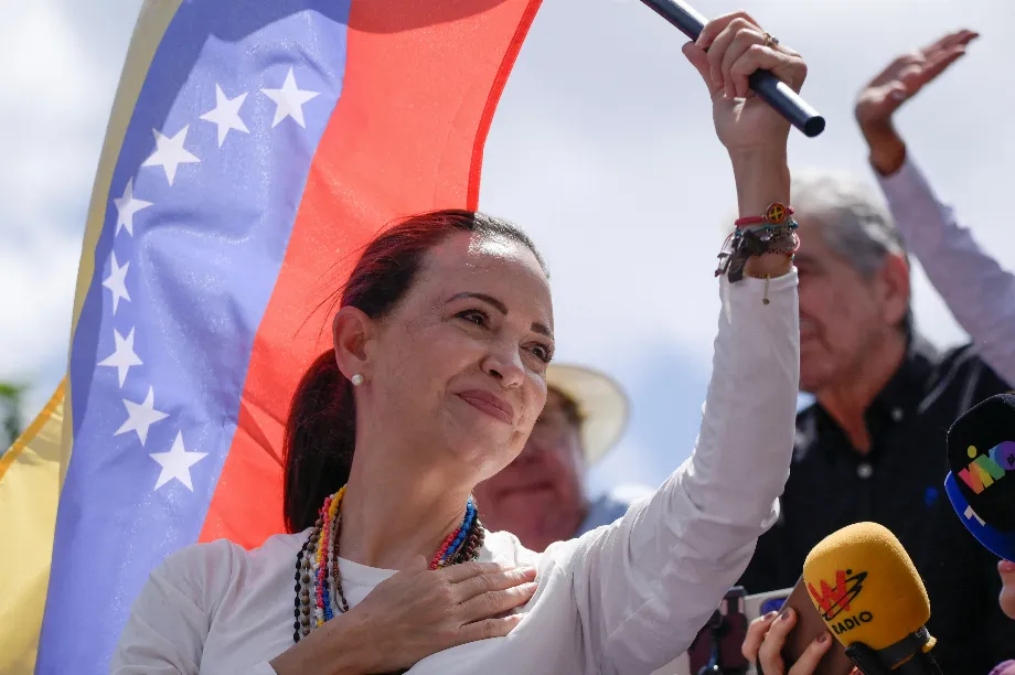 María Corina Machado a dirigé la massive mobilisation de l'opposition à Caracas (REUTERS/Maxwell Briceno)