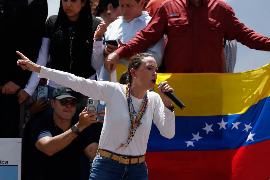María Corina Machado a demandé à la communauté internationale de tenir le régime de Maduro responsable de la répression au Venezuela (REUTERS/Leonardo Fernandez Viloria)