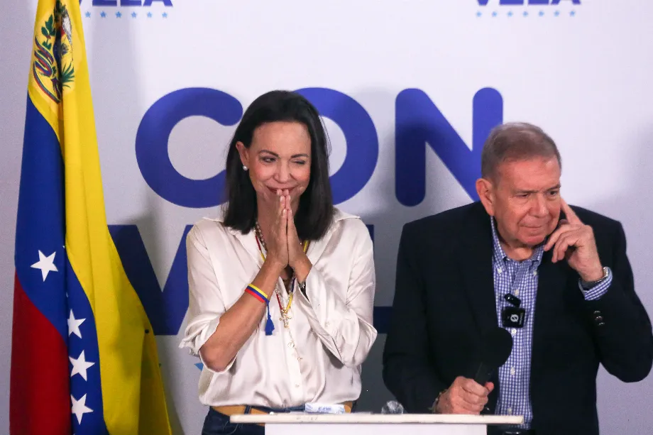 Les dirigeants de l'opposition majoritaire du Venezuela, Edmundo González Urrutia et María Corina Machado, sur une photo d'archive (EFE/ Manuel Díaz)