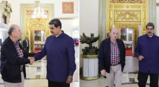 L'ancien chancelier Álvaro Leyva a rencontré le dictateur Nicolás Maduro à Caracas, Venezuela.