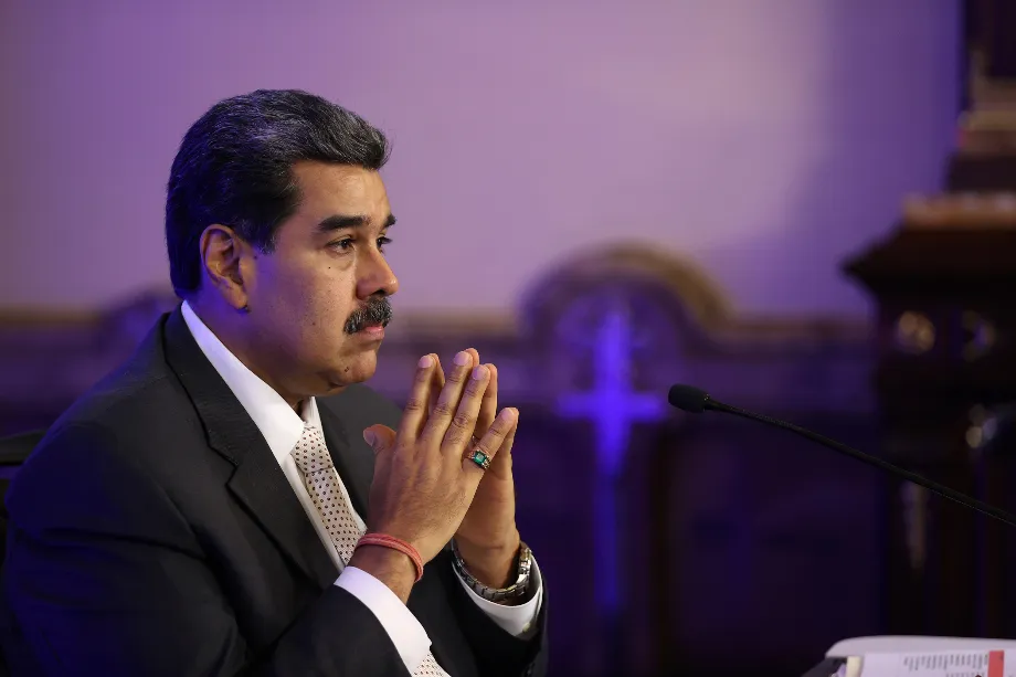 Nicolás Maduro lors d'une rencontre officielle à Caracas, (Venezuela)