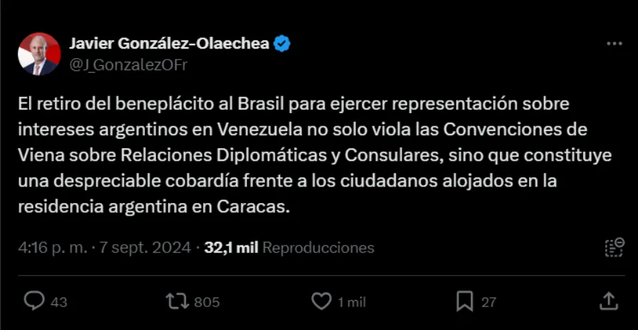 Javier González Olaechea s'exprime.