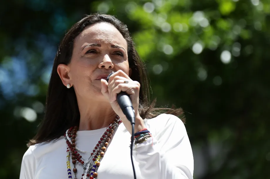 María Corina Machado lors d'une manifestation à Caracas (EFE/Ronald Peña/Archive) 