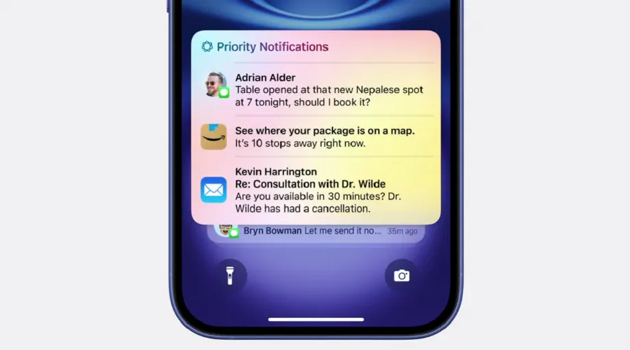 Les notifications afficheront des résumés pour que l'utilisateur comprenne directement l'information. (Apple)