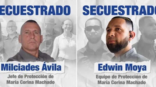 The dictatorship of Maduro kidnapped two members of María Corina Machado's security team.