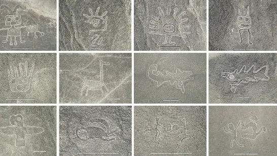Un groupe d'archéologues a découvert avec l'aide de l'intelligence artificielle des centaines de symboles anciens cachés dans le désert de Nazca au Pérou.