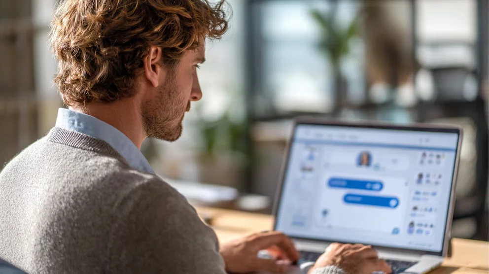 L'outil suggère des textes, hashtags