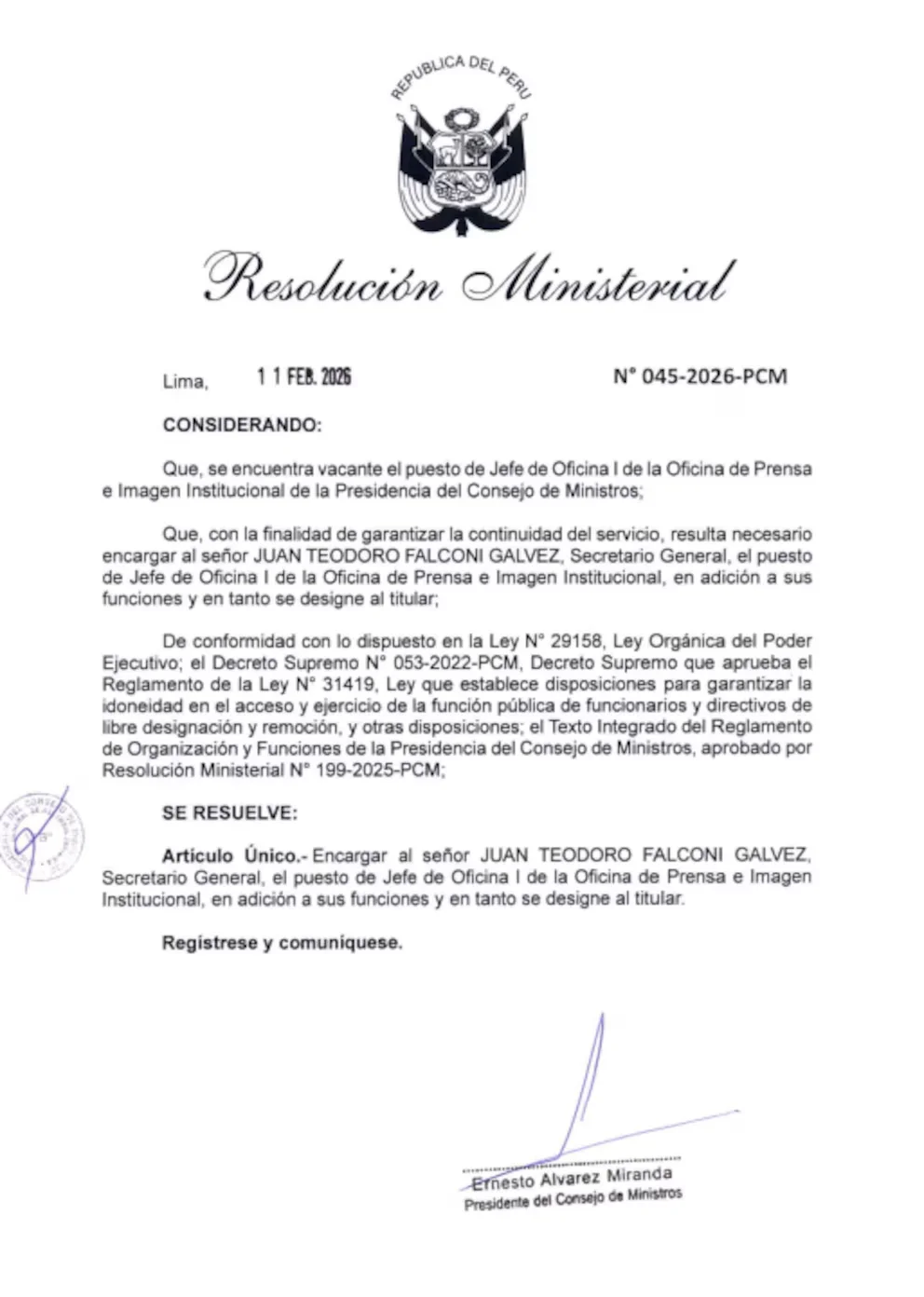 La PCM a justifié la décision