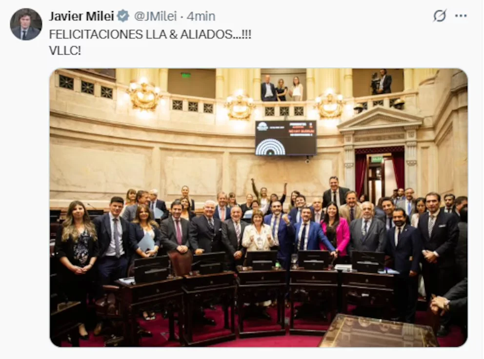 Le président Javier Milei a célébré