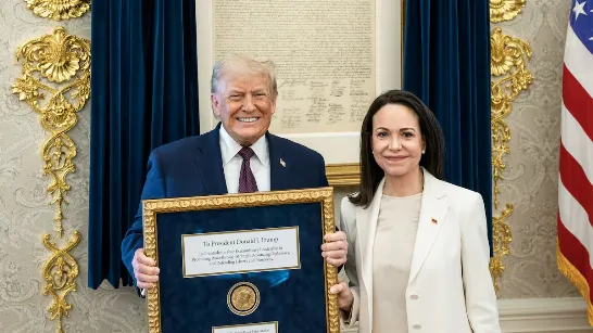 María Corina Machado a eu une réunion privée avec Donald Trump à la Maison Blanche.
