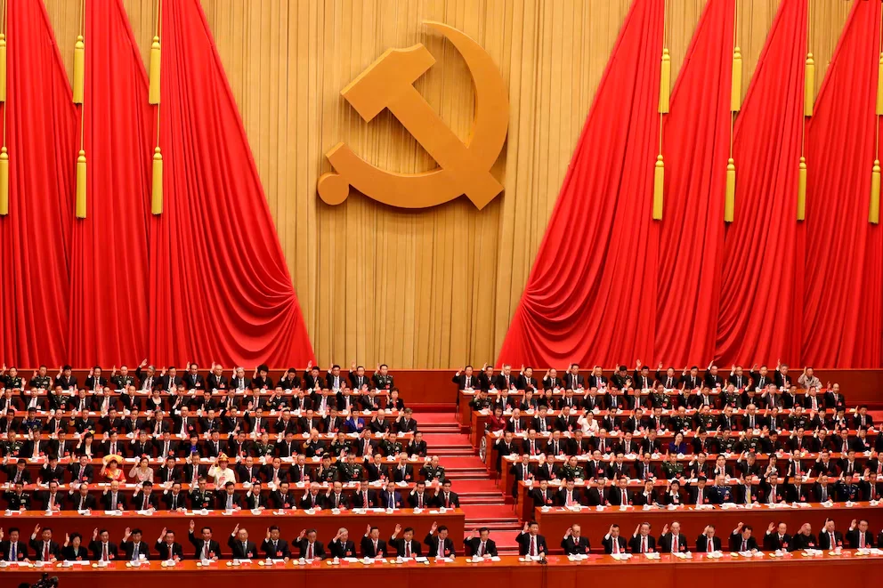 Congrès national du Parti communiste chinois (PCC) au Grand Palais du peuple (GHOP) à Pékin (Chine). EFE/ Wu Hong 