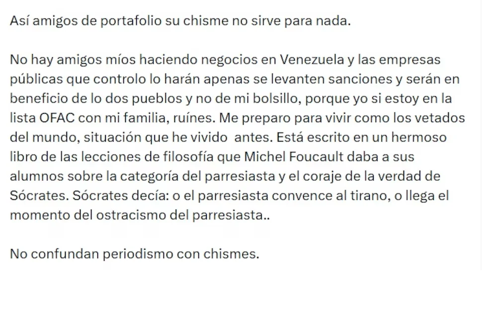 Gustavo Petro dit qu'il n'a pas d'amis faisant des affaires au Venezuela - crédit @PetroGustavo/X