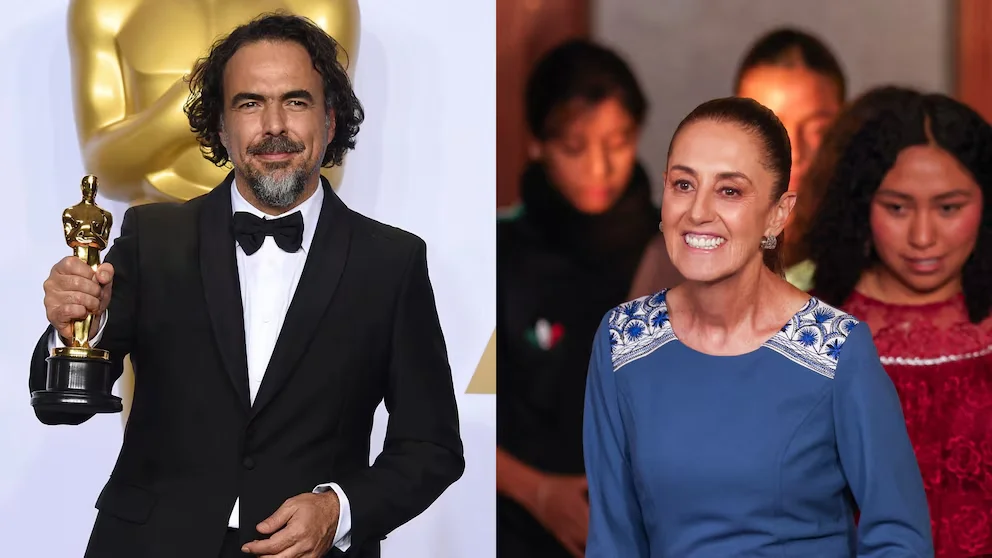 Iñárritu souligne Sheinbaum comme un accomplissement (Photos : (Jordan Strauss/Invision/AP, archive)(REUTERS/Quetzalli Nicte-Ha)