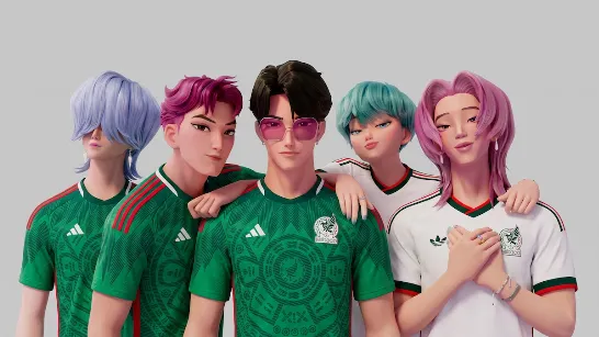 Ainsi apparaîtraient les Guerreras K-pop et les Saja Boys avec le maillot de l'équipe nationale du Mexique.