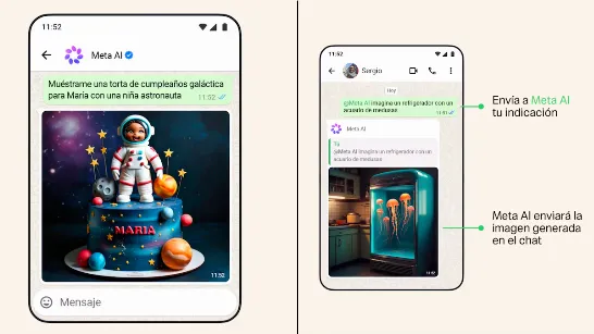 Steps to create images with AI on WhatsApp without leaving the app