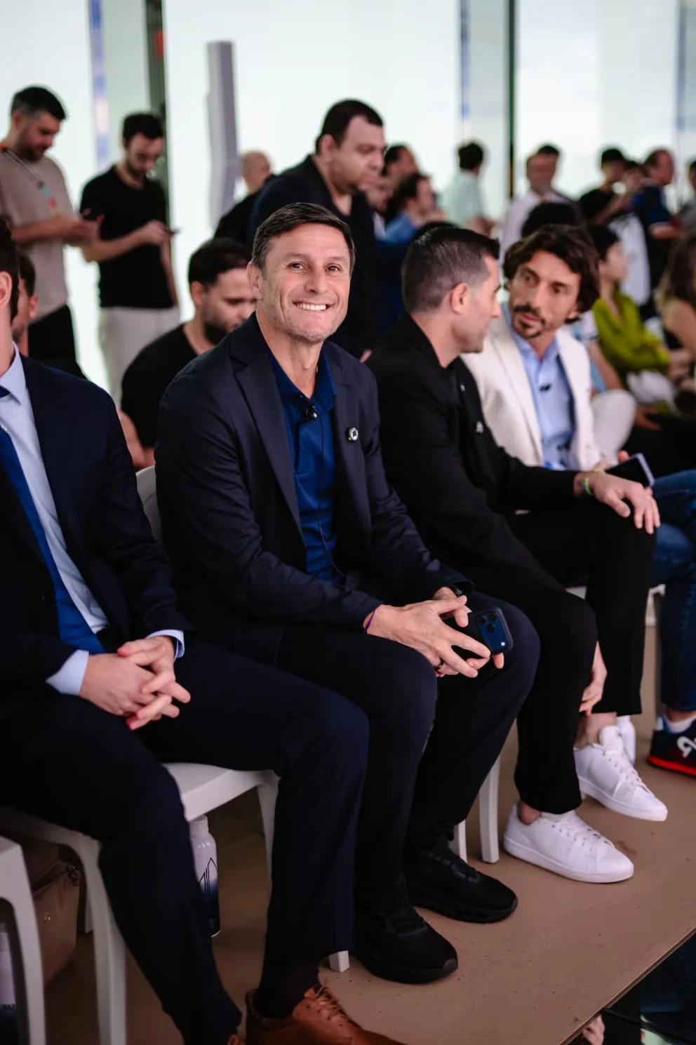 Javier Zanetti a participé au panel sur l'expansion internationale de l'AFA lors de la rencontre au Summit One Vanderbilt, à New York (Crédit : Opy Morales)