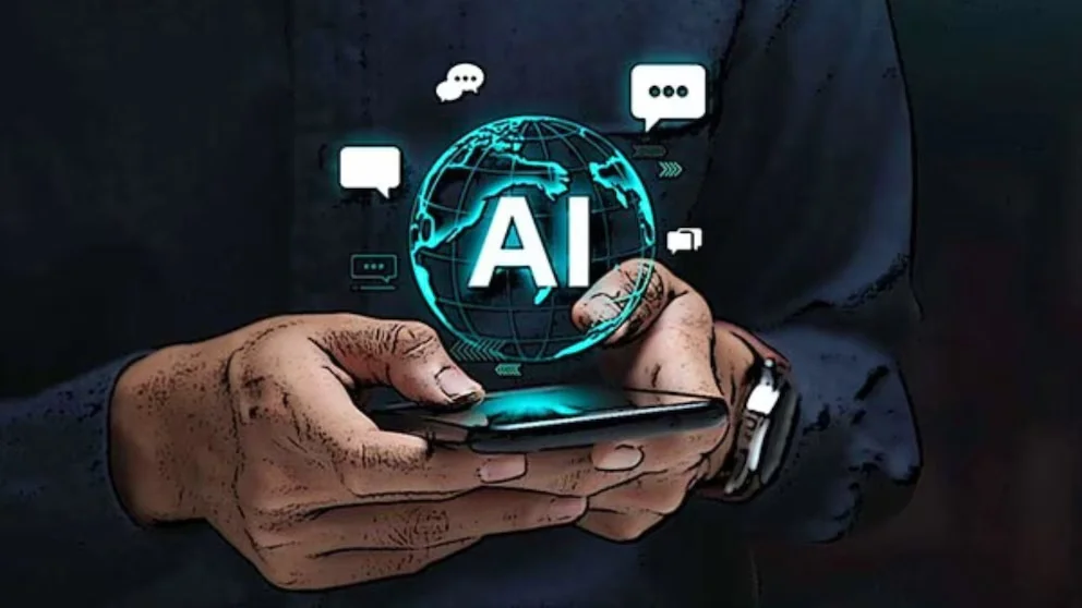 main avec IA