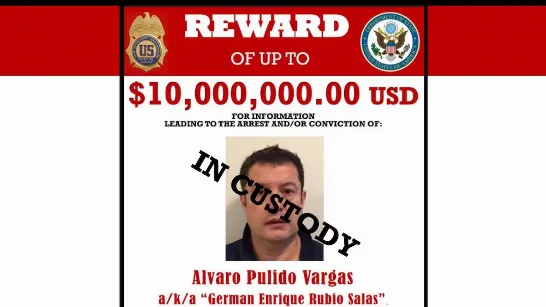 Les États-Unis confirment l'arrestation d'Álvaro Pulido, homme d'affaires colombien et associé d'Alex Saab, pour blanchiment d'argent.